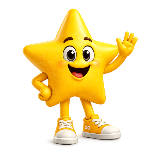 Luma, mascote da Xô Varal, acenando